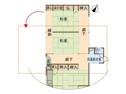 田原市 間取り図 リフォーム前